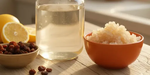 Ingredientes para preparar kéfir de agua