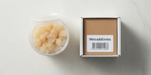 Envase listo para enviar una venta de kéfir de agua